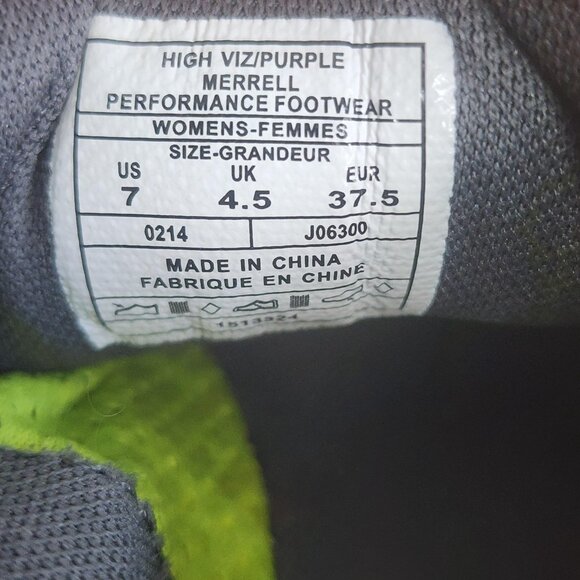 Merrell M-Connect Shoes Womens Size 7 High Viz Purple Vibram Running J06300 - Picture 11 of 12